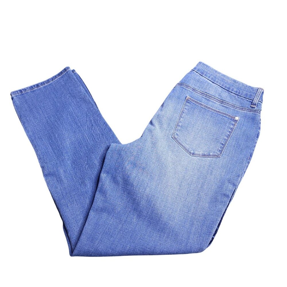 Chicos So Slimming Girlfriend Slim Leg Ankle Jeans 14T Velvet Trimmed Sides